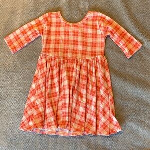 Vivie and Ash Red and Pink Plaid Kids Dress